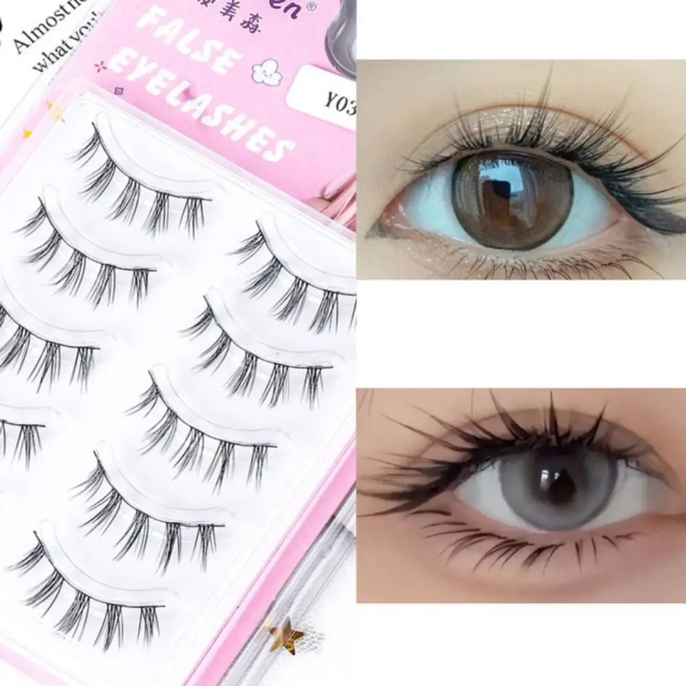 ก้านโปร่งใสขนตาปลอมธรรมชาติ 3D Fluffy Fake Lashes Natural Superfine เครื่องมือแต่งหน้า Eye Eyelash Extension ผู้หญิง