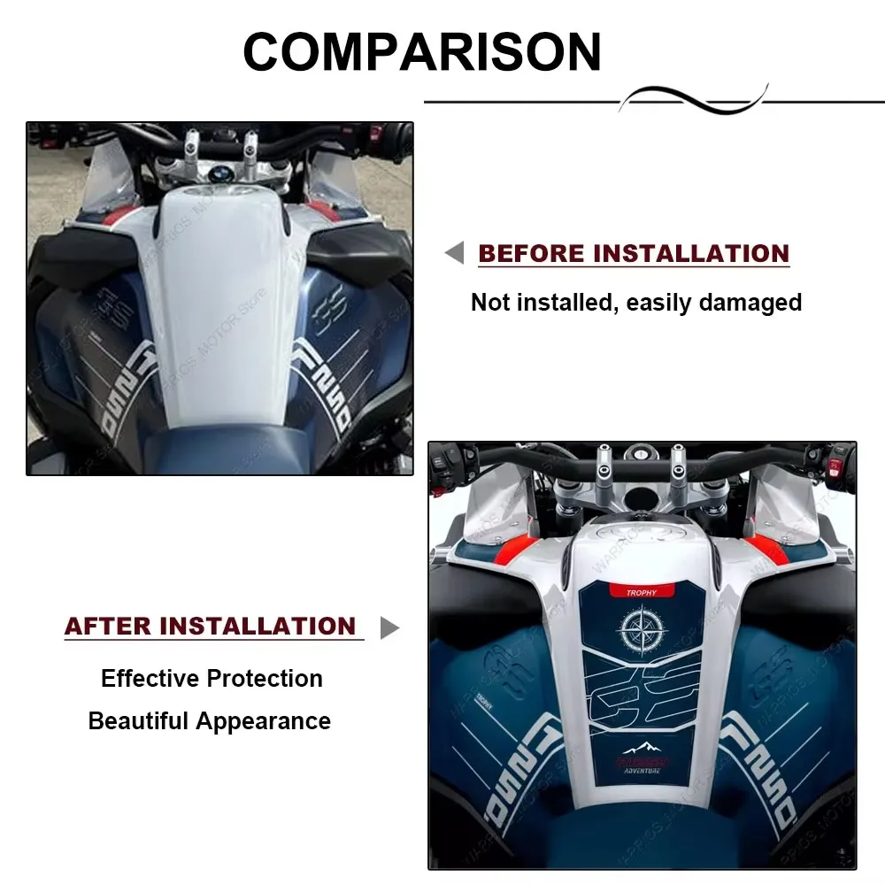 R 1250 3D Adesivo protettivo in resina per moto Adesivi resistenti ai graffi impermeabili per BMW R 1250 GS ADVENTURE Trophy 2022 2023