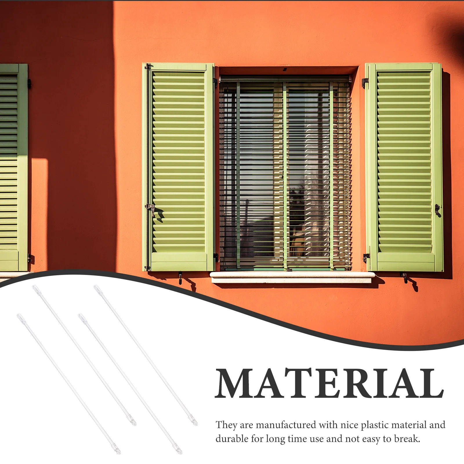 

8Pcs Transparent Plastic Home Blinds Wand Vertical Blinds Pulling Rod Curtain Accessory Replacement Curtain Accessory