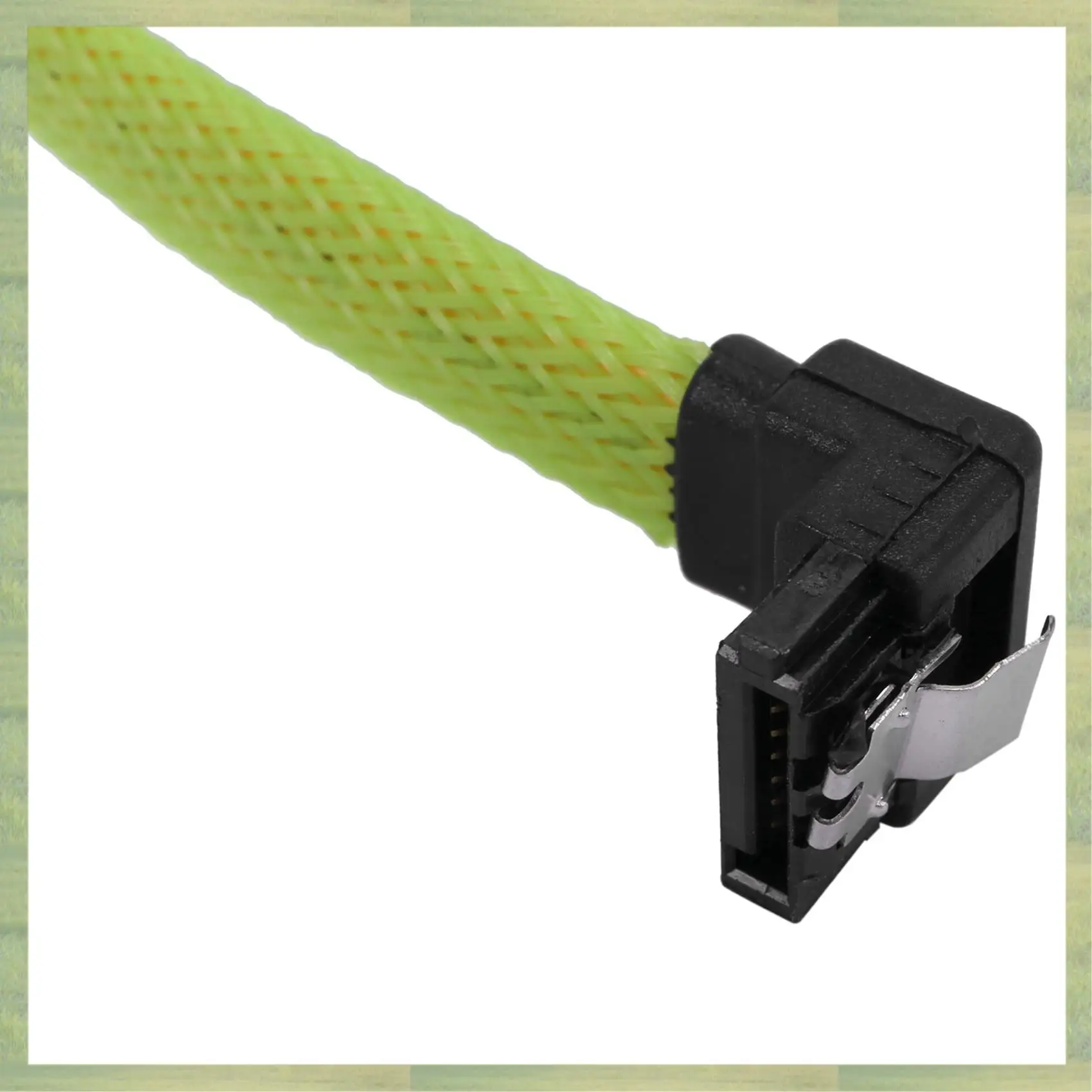 N15R-4Pcs 50CM SATA 3.0 III SATA3 Cable de datos de 7 pines Cables SSD de ángulo recto 6 Gb/S Cable de datos de disco duro HDD (verde)