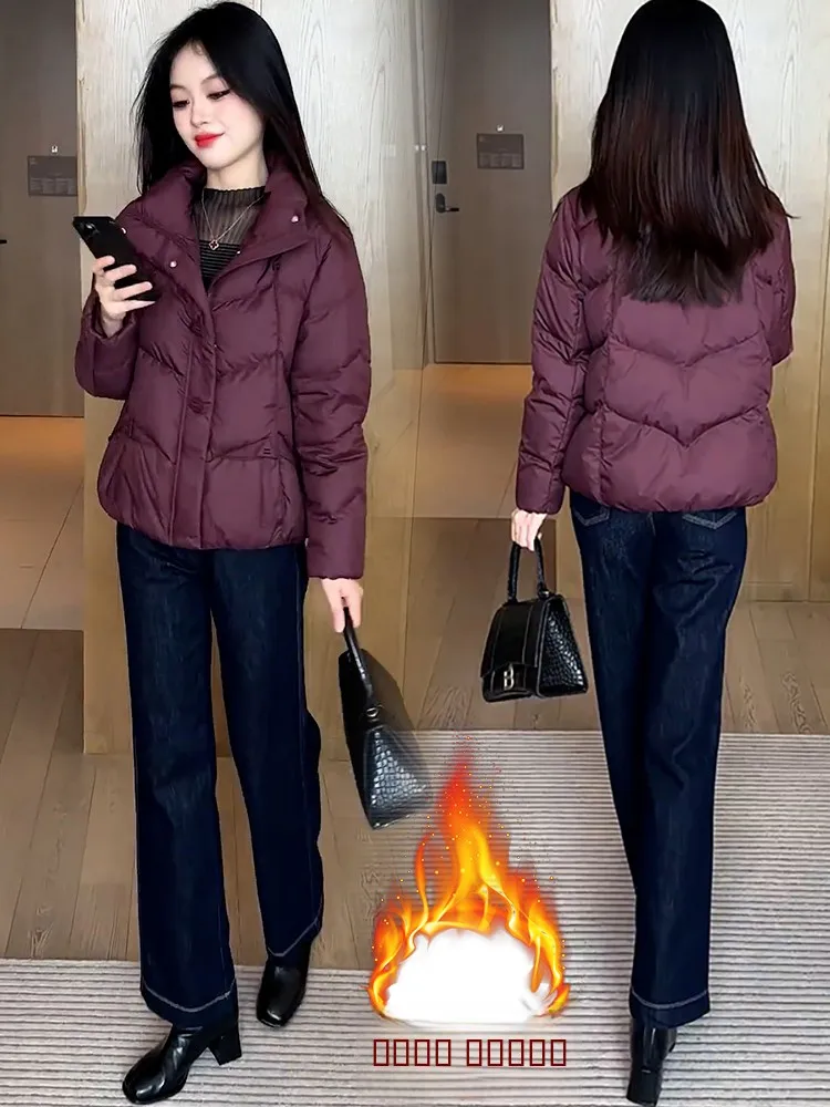 

Модная женская зимняя теплая куртка из хлопка, свободного кроя, на молнии, в корейском стиле, для повседневной носки