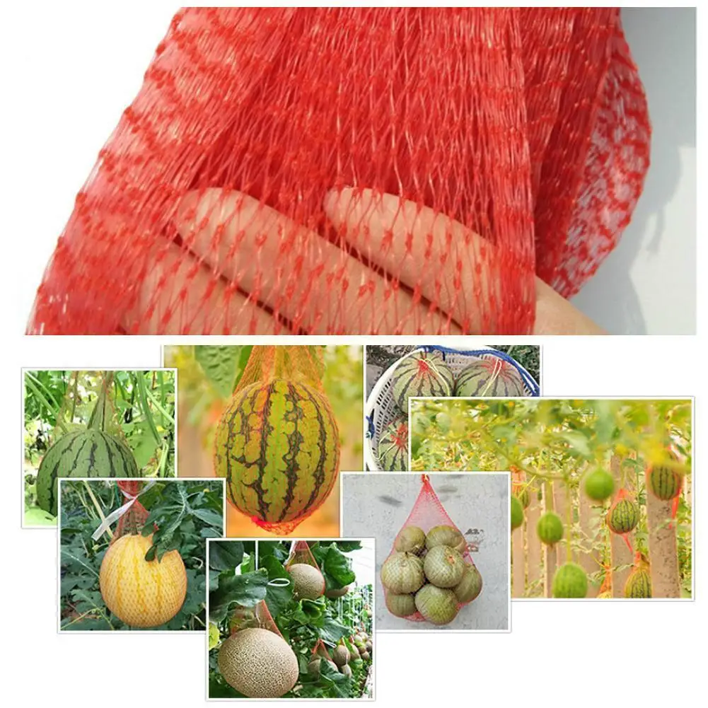 Net Bag Hanging Watermelon In Greenhouse With Thick Rope Hanging Melon Net Planting Hami Red Bag Bag Net Melon Protection S4X0