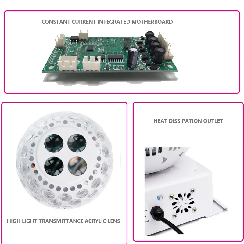 Bola mágica led portátil profissional ktv piscando efeito de iluminação de palco com controle remoto para luci led discoteca dmx