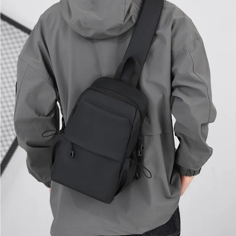 Fashion chest men's outdoor leisure shoulder bag large-capacity sports chest bag commuter fashion riding crossbody bag