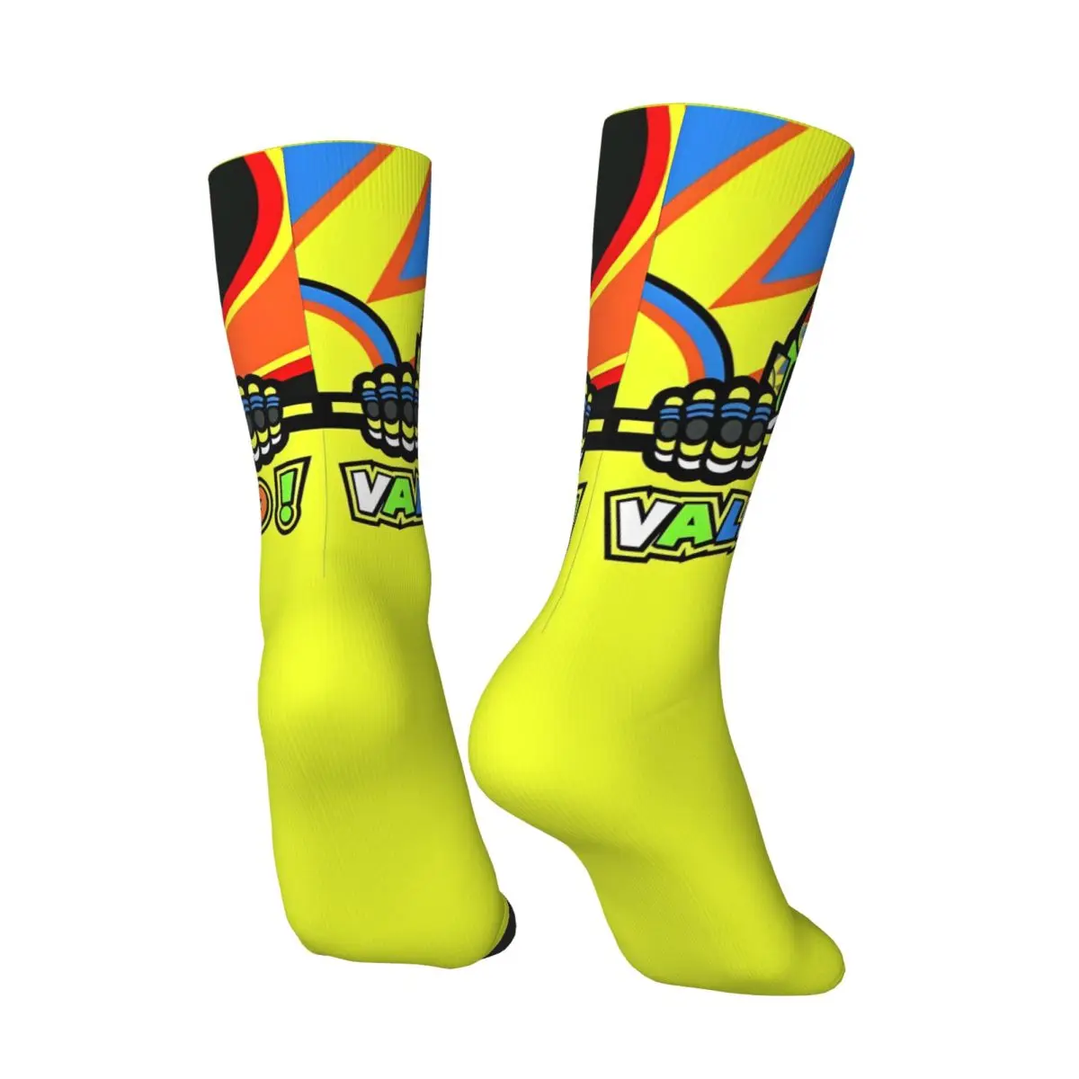 Motorcycle Racing Socks Rossi-Race Socks Winter Stockings Women Men Medium Soft Socks Graphic Running Sports Non Skid Socks