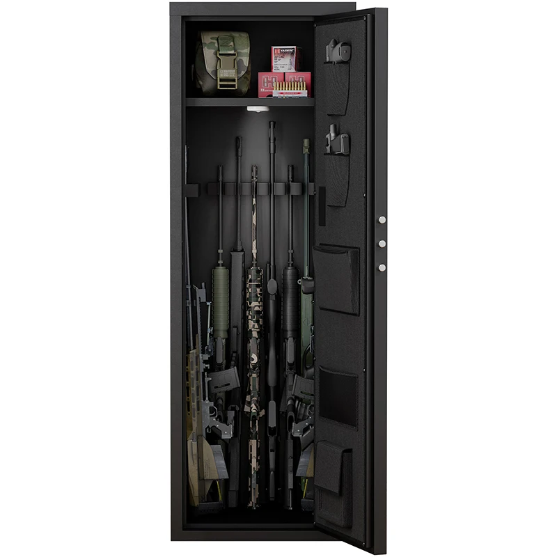 Large Size 5-8 Gun Gun Cabinet with Electronic Password Keypad Lock,Unassembled Metal Rifle Gun Security Cabinet Safe Locker