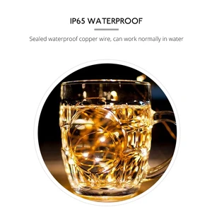 Copper Wire LED Tinsel Guirlanda, Alimentado por bateria, Luzes de fadas para férias, Natal, Decoração de festa de casamento, 10m, 5m, 3m, 2m 8 principais vendas lâmpada casamento - №4