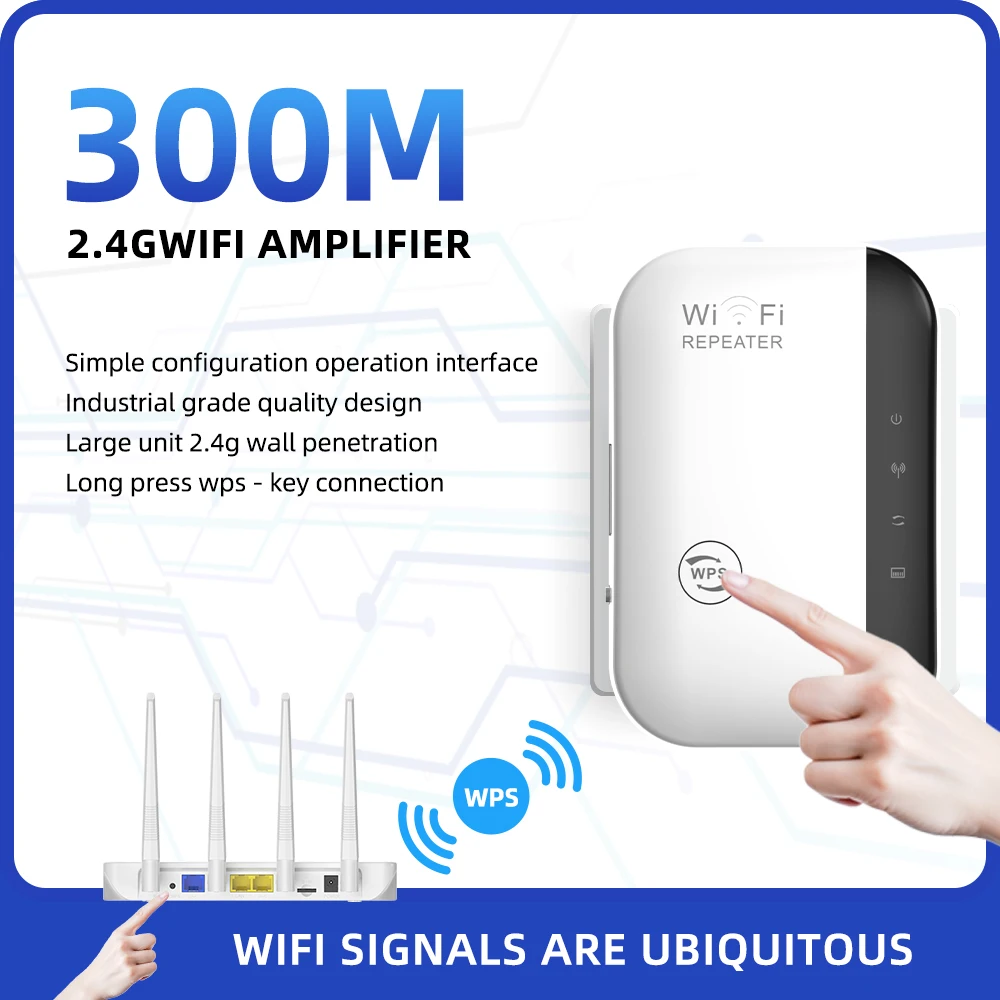 PIXLINK WR03 Router Repeater Wifi nirkabel, penguat sinyal 300M Booster 2.4G Wi Fi ultra ringan Access Point