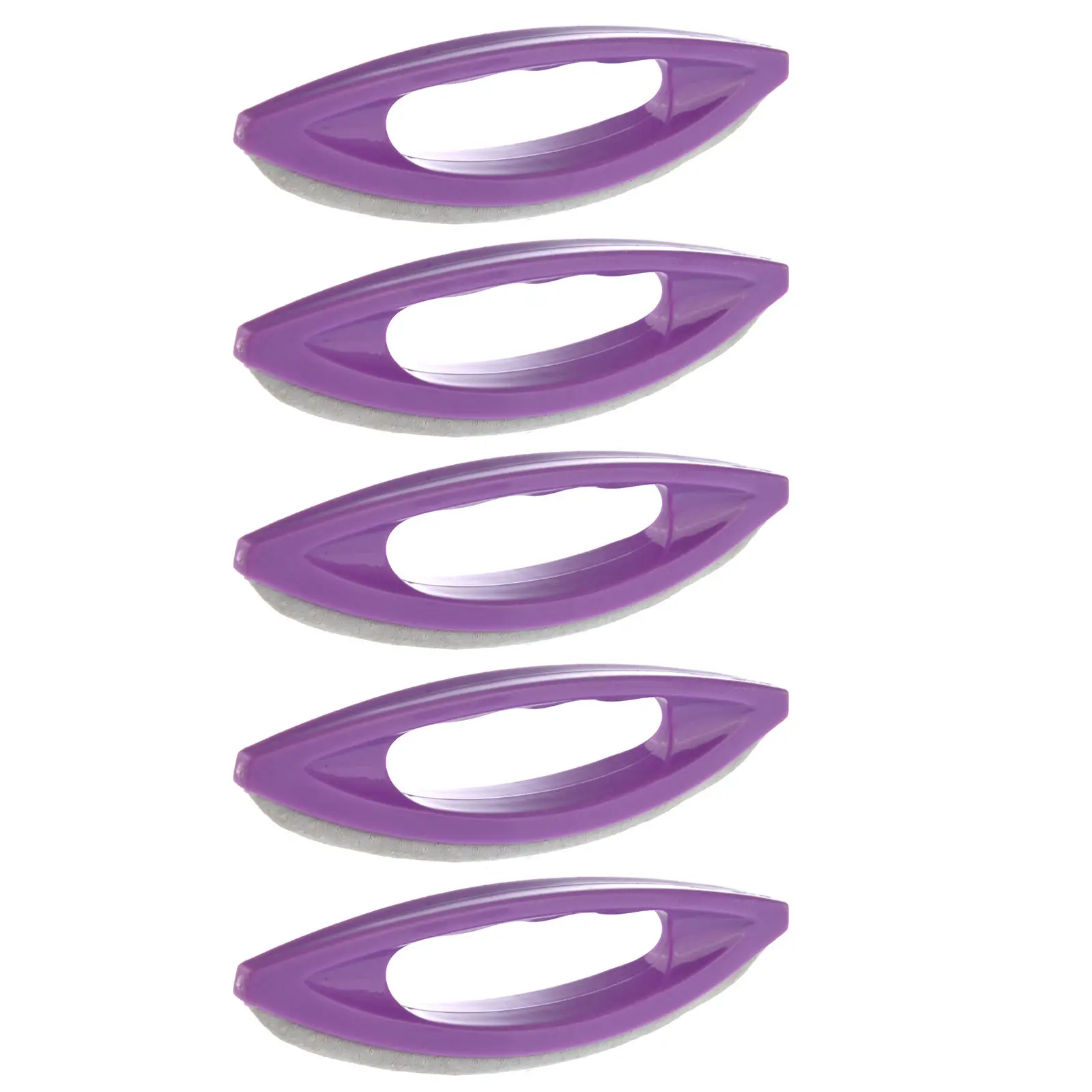 5Pcs Nail Art Brush Set Purple Nail Buffer Waxing Polish Brushes Professional Manicure Tools Hard Plastic Handle for Natural