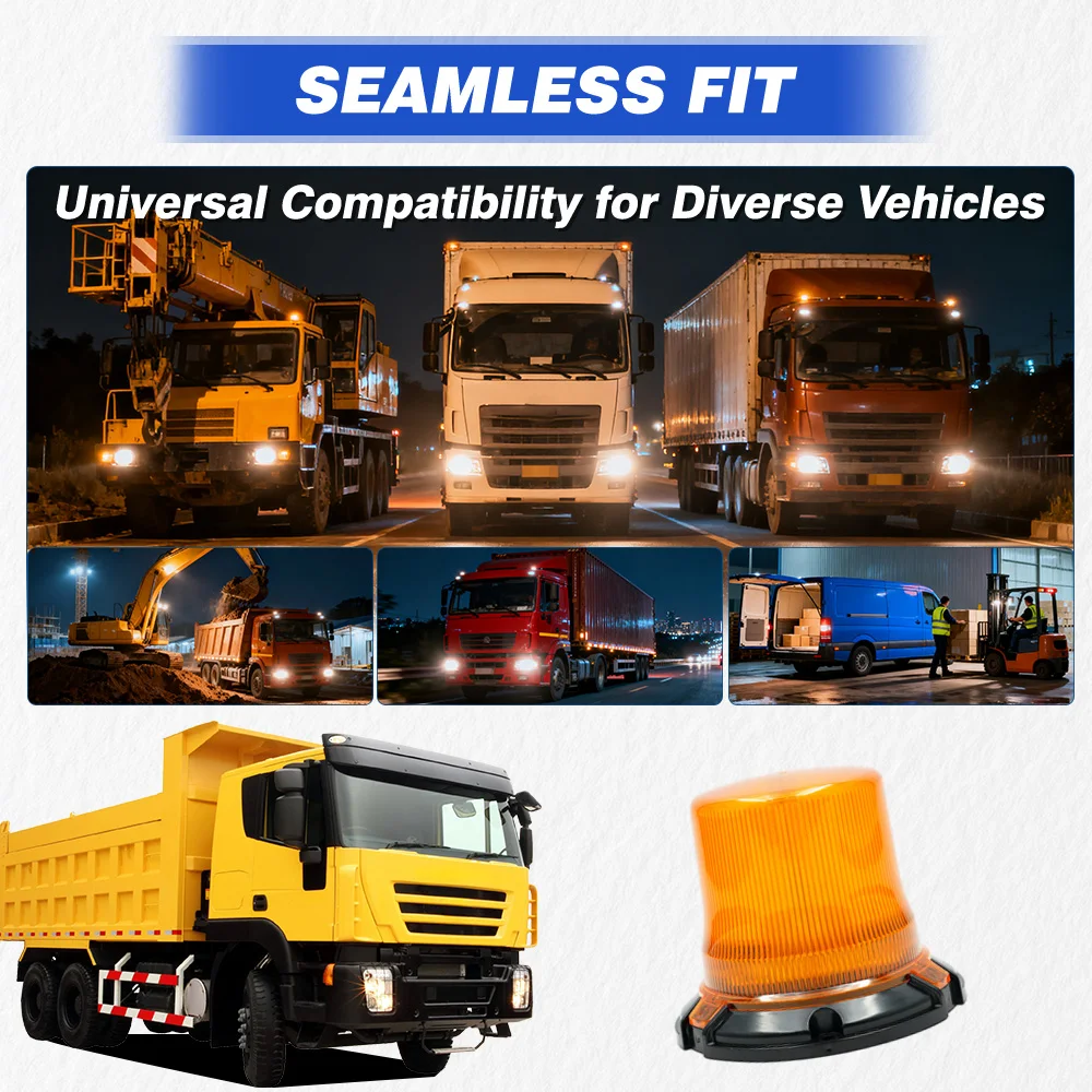 

54 LED Strobe Lights Car Truck Roof Top Warning Light Emergency Flashing Beacon With Magnetic Base For Security Auto 12V-80V