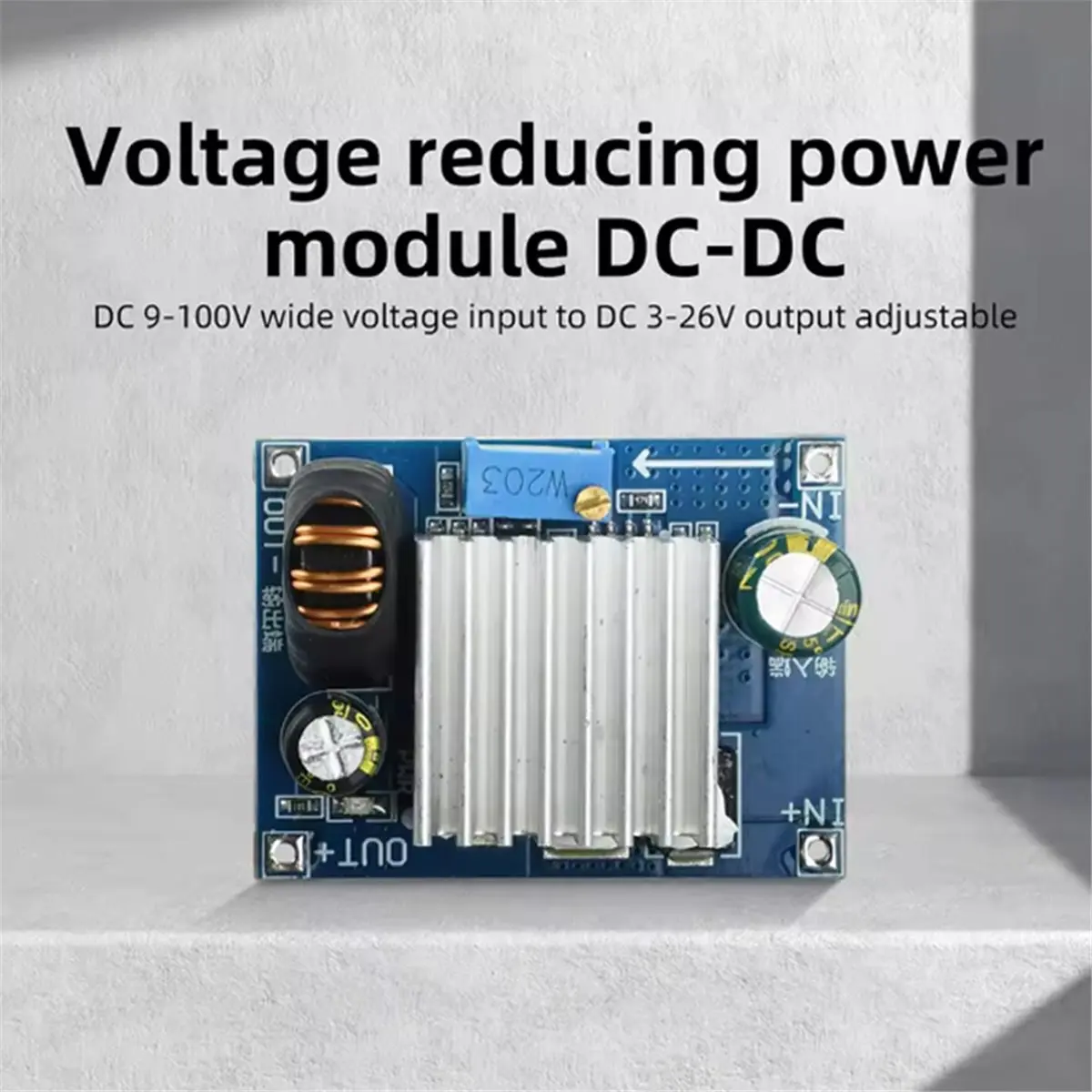 A85P DC-DC Buck Power Module 9-100V to 3-26V Adjustable 4A Low Ripple Stabilized Step Down Switching Regulator