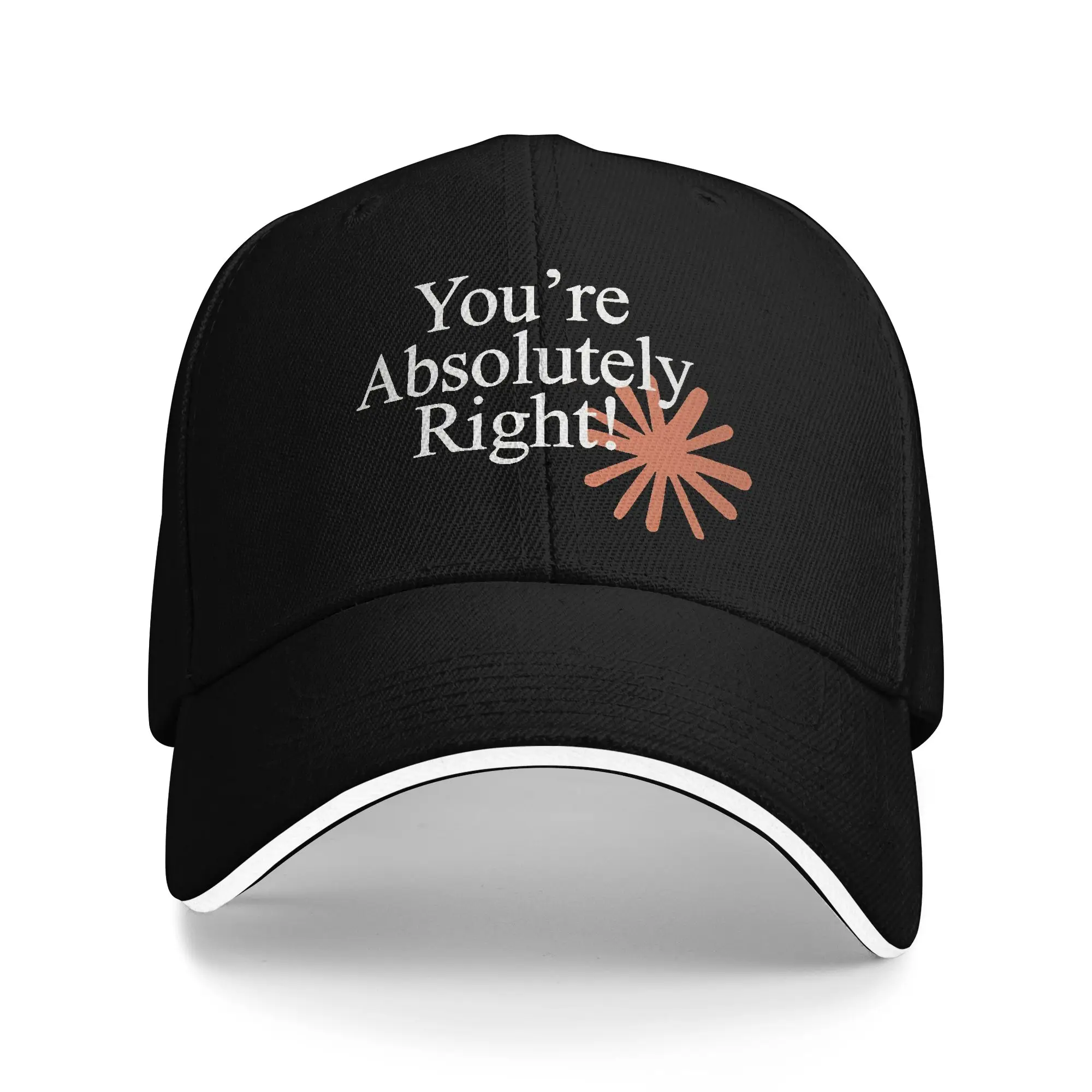 Summer Claude You're Absolutely Right  Baseball Cap  Running Hippie Street Style Hip Hop Hats Unisex Print Sun Baseball Caps
