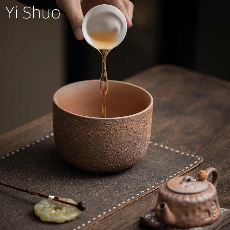 Old Rock Mud Stone Wall Tea Washing Retro Kung Fu Tea Set Accessories Ceramic Cup Washing Basin Jianshui Tea Residue Tank