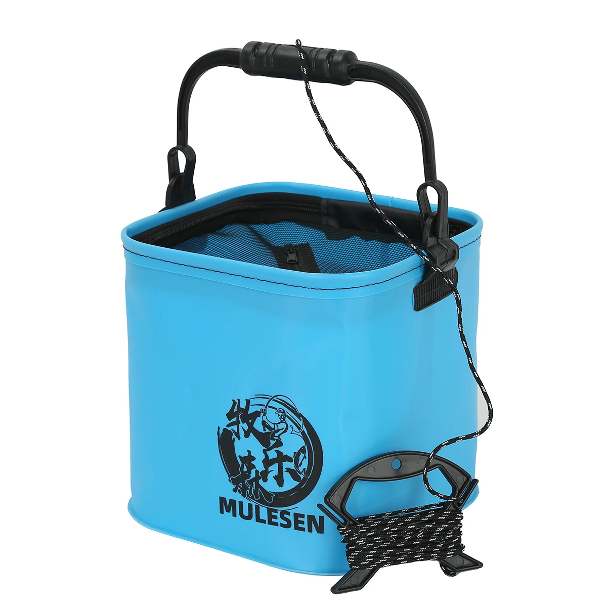 Fish Bucket, Fishing Bucket, Fishing Bucket, Fish Bucket, Foldableable, with Anti-Jump Net, Fish Bag