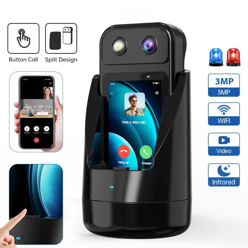 

Movable 4K HD IP Camera WiFi Two Way Video Call Smart Home Auto Tracking Camera Baby Elderly Handheld Wireless Security Camera