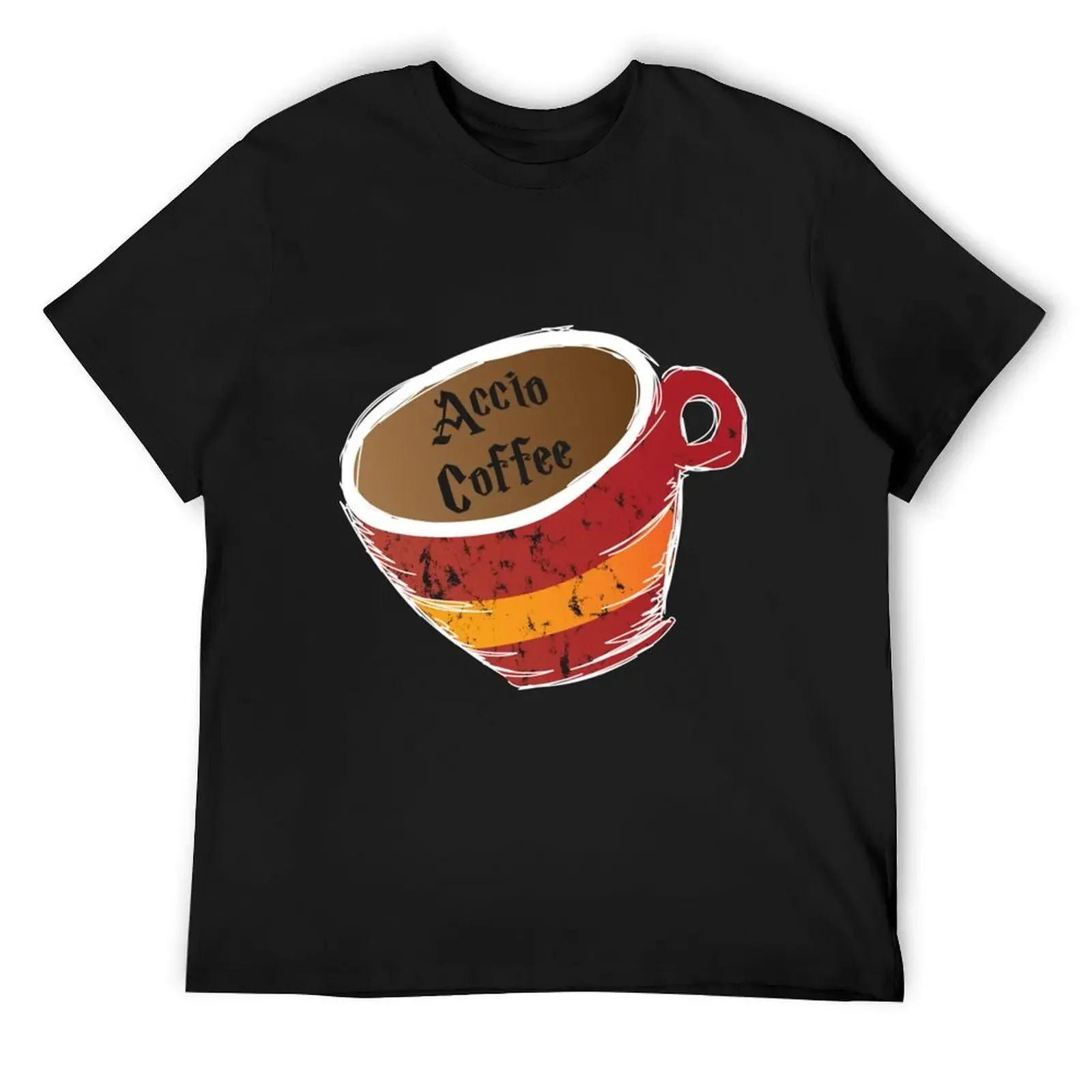 Accio Coffee Red and Yellow T-Shirt sublime man t shirt cute clothes sports fans t shirt for men