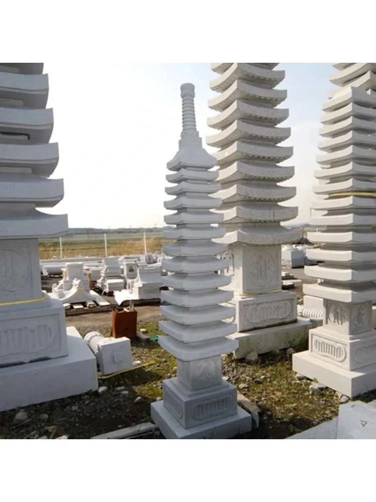 

Garden outdoor decoration natural granite stone carving tower