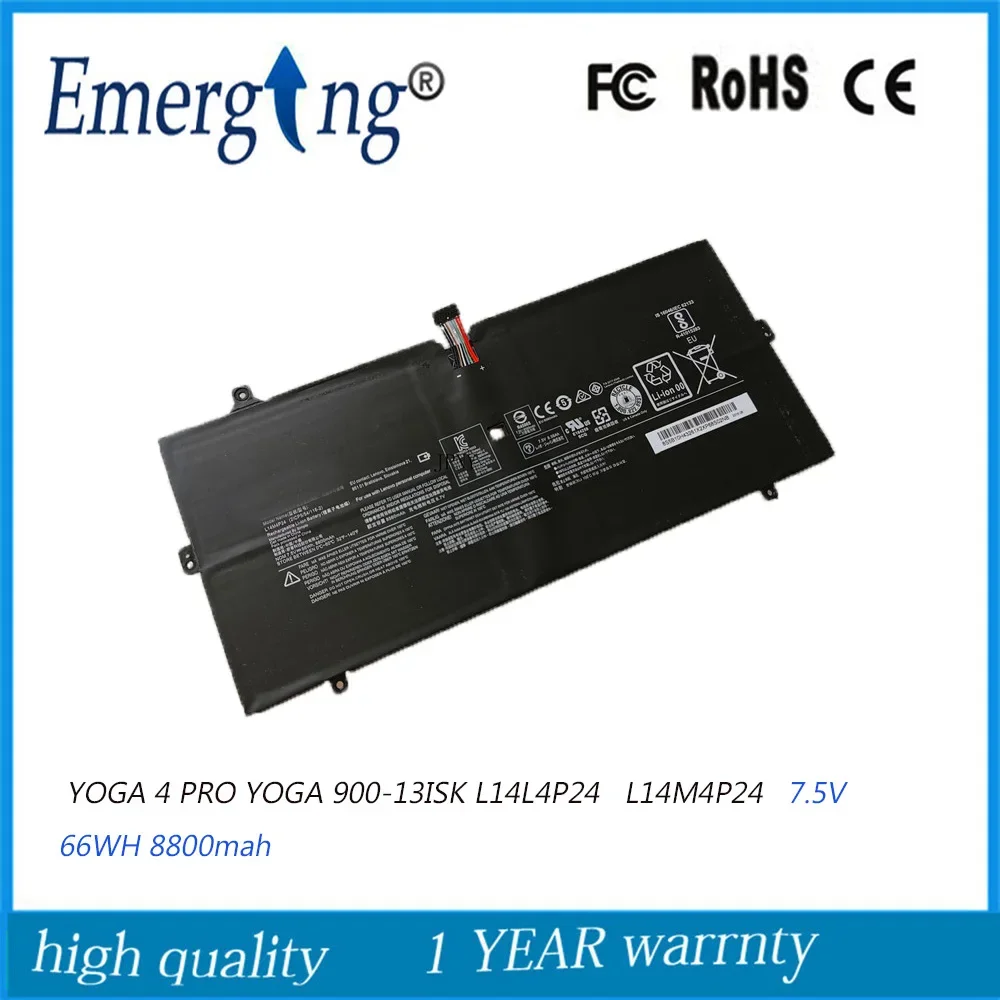 7.5V 66WH New Original  Laptop Battery  for Lenovo Yoga 4 Pro 900-13ISK L14M4P24 L14L4P24