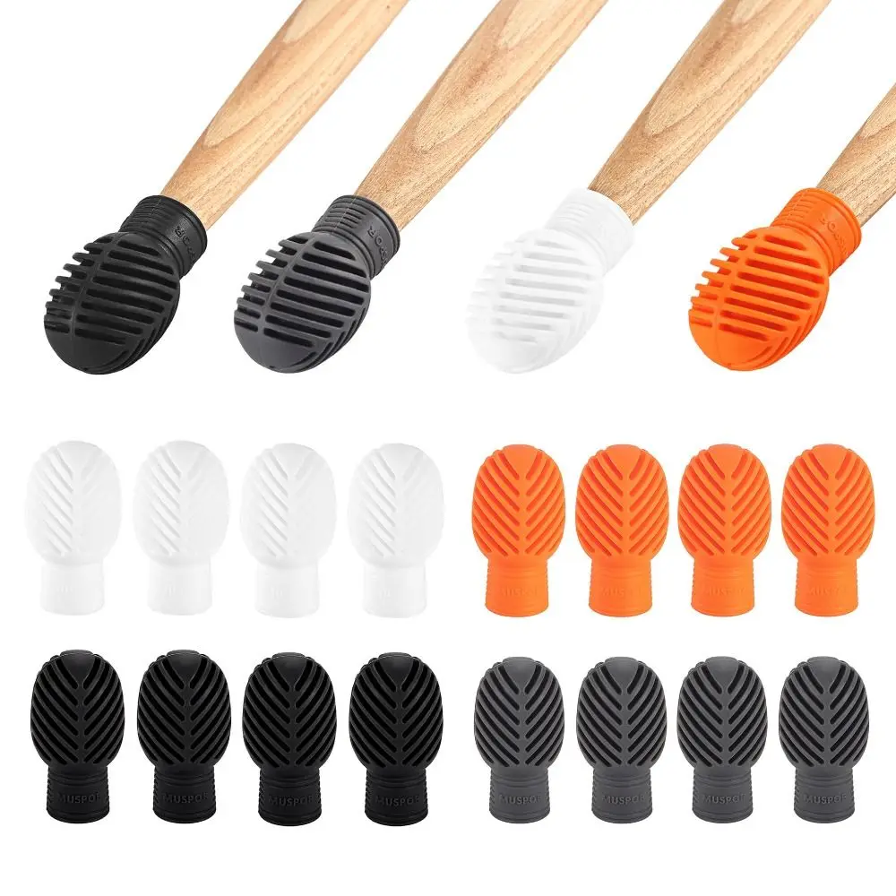 

2Pcs Silicone Drumstick Practice Tips Silent Mute Percussion Accessories Practice Tips Drum Stick Head Drumstick