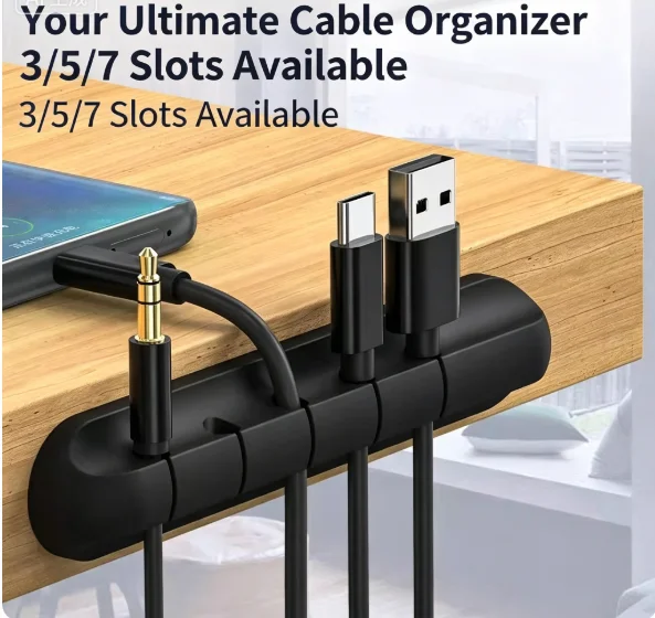 Desktop cable manager, mobile phone charging cable, data cable organizer, cable holder, storage bundle hub buckle