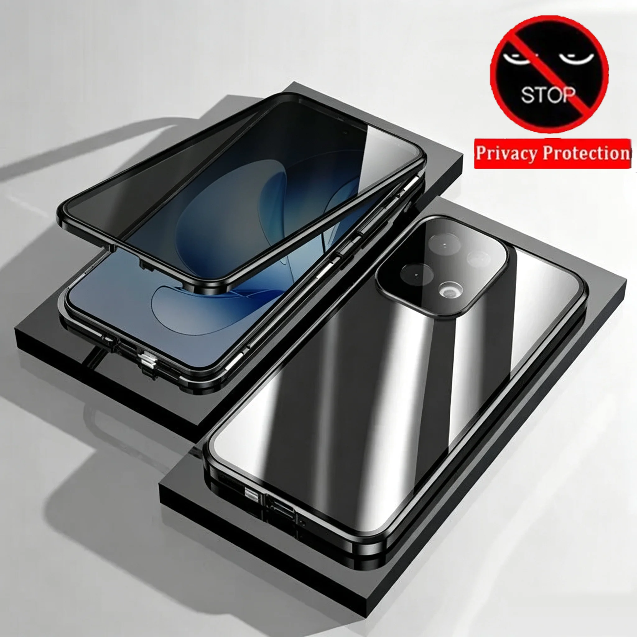Anti Spy Privacy Glass Case - Funda de teléfono con privacidad de