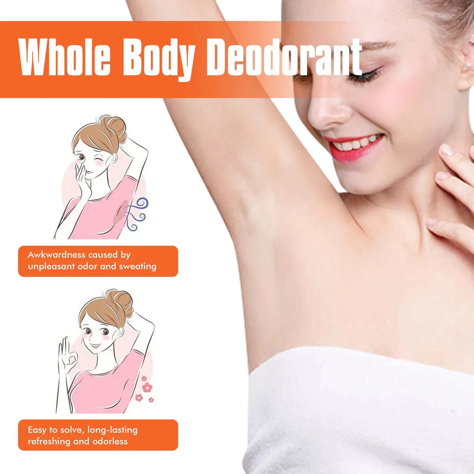 Anti Odor body Deodorant Natural Underarm Deodorant Stick Refreshing Application Women Men Antiperspirant Cream Portable Sports