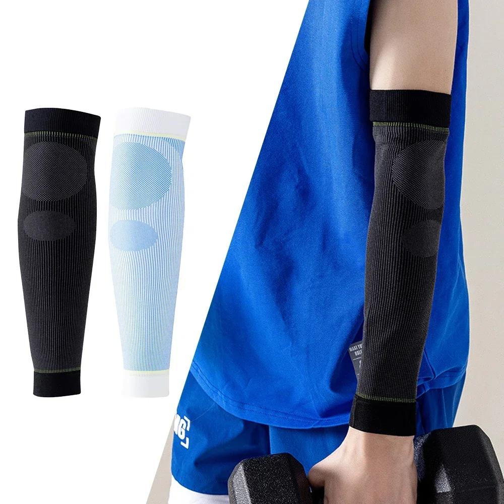 1 Pair Compression Arm Sleeves, Firm 20-30mmHg Graduated Compression Full Arm Support for Recovery, Tendonitis, Workouts Sports