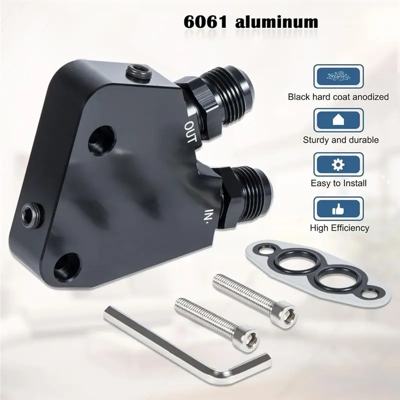 Engine Oil Cooler Adapter Kit For Corvettegm LS LS1 LS2 LS3 Oil Cooler Adapter Block Kit