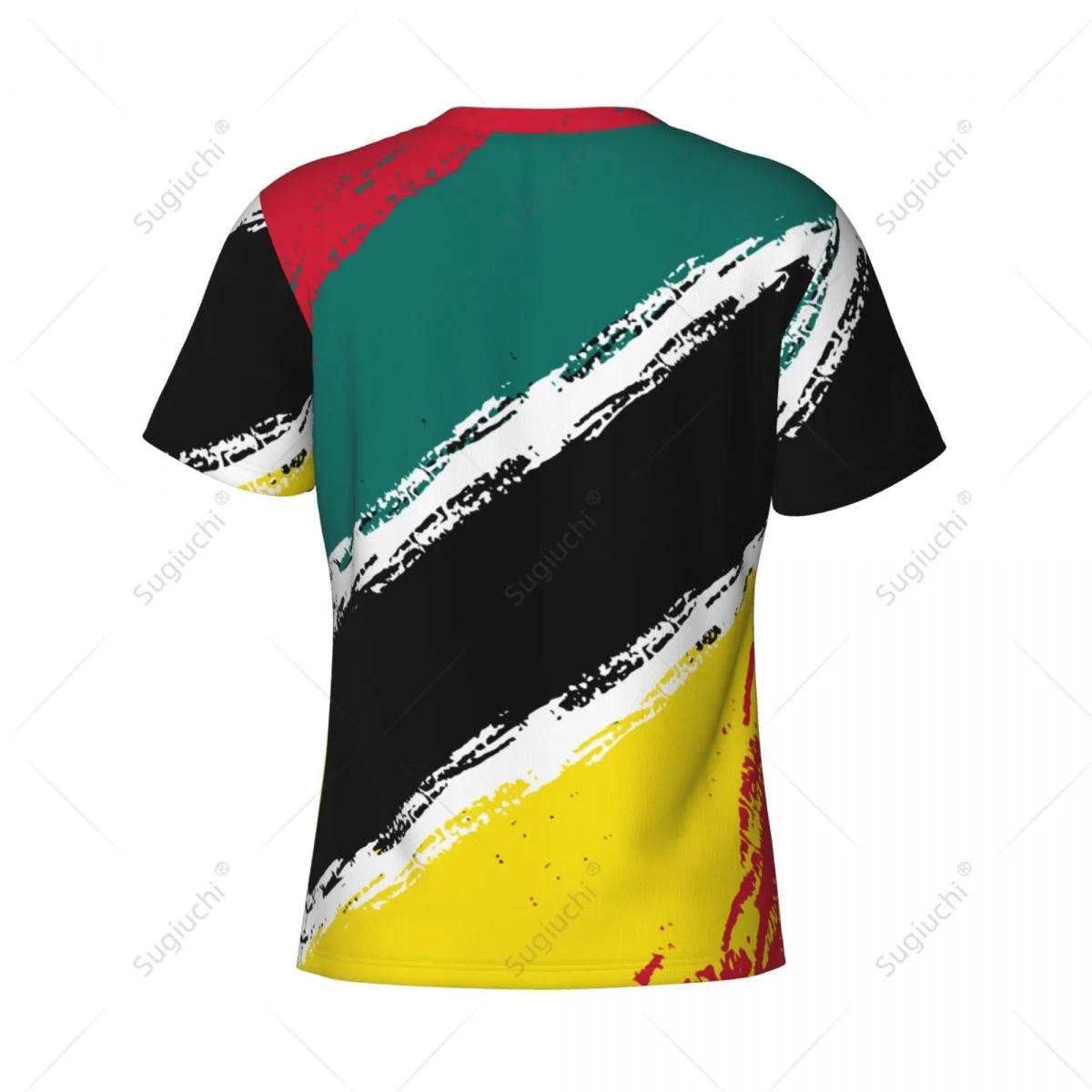 Custom Name Nunber Mozambique Flag Color Men Tight Sports T-shirt Women Tees jersey For Soccer Football Fans