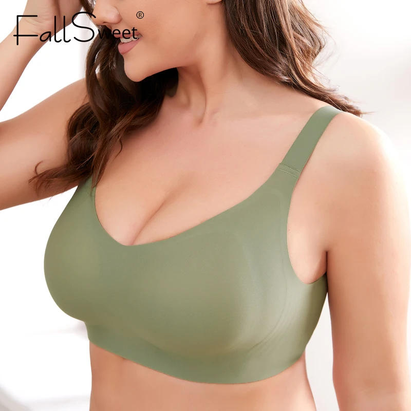 FallSweet  Sexy Seamless Bras For Women Wire Free Active Underwear Female Plus Size Lingeire Sleepwear