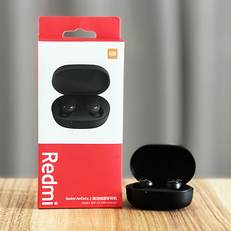 Original Xiaomi Redmi AirDots 2 White Bluetooth Earphones Ture Wireless Headset with Mic Classical Music Headphone for Run Sport