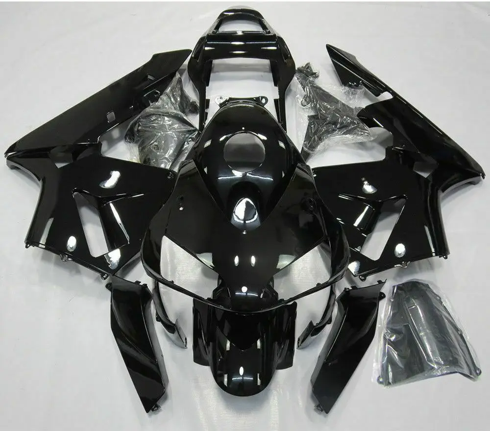 For Honda CBR600RR 2003 2004 Bright Black ABS Plastic Injection Motorcycle Fairing Kit Bodywork With Heat Shield And Bolt Box