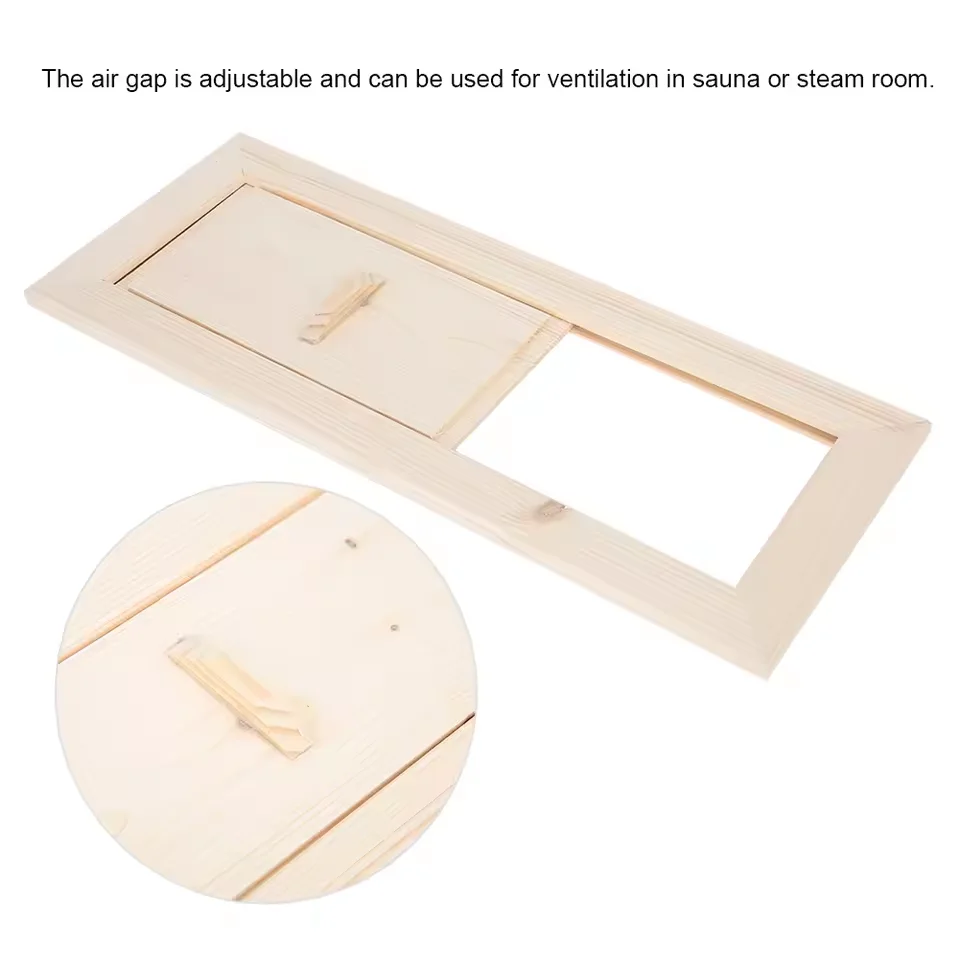Sauna Room Air Vent Hemlock Sauna Room Air Ventilation Panel Adjustable Wooden Ventilation Panel Steam Room