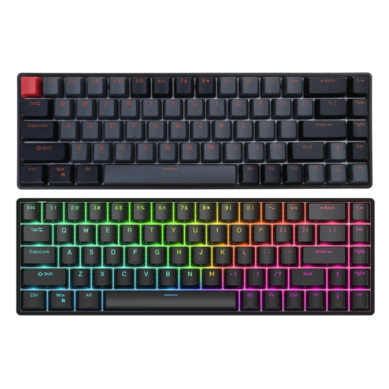 

Raven68 68Key Gaming Mechanical Keyboard Adjustable Travel Corded Keyboards with Switches for Gaming and Typing