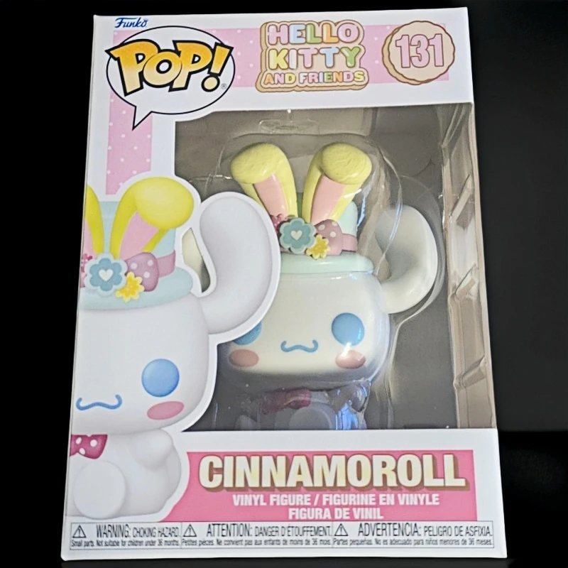 Funko Pop! Hello Kitty et ses amis Cinnamoroll originaux # Figurine en vinyle 131, modèle de collection d'anime, ornement de bureau, cadeau pour les fans