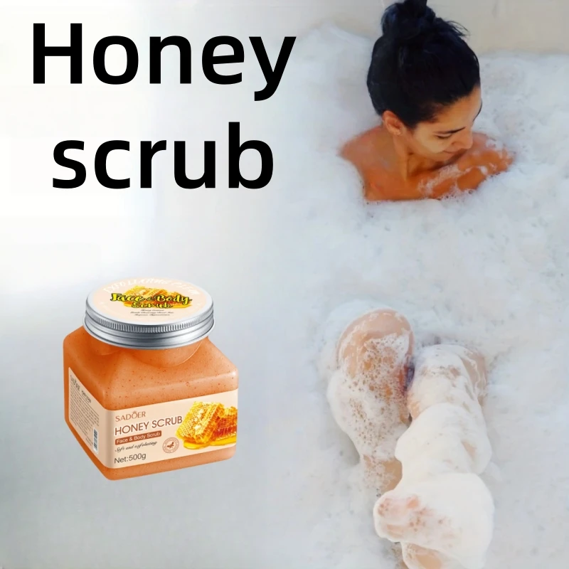 

Honey Exfoliating Purifying Scrub 500g, Rich in Honey Extract, Charming Aroma, Long-Lasting Fragrance, Ice Cream Texture, Refreshing Skin Tactile, Rub Texture Delicate Scrub Particles Can Effectively Deeply Clean the Skin, Then Smooth and Delicate the Ski