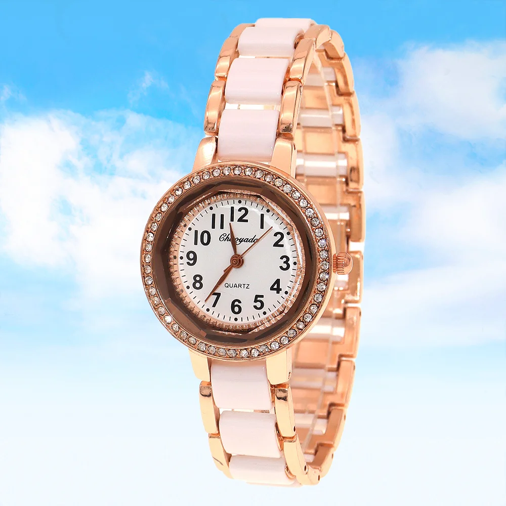 Fashion Jewelry Bracelet Watch for Women Rose Gold Dress Quartz Wristwatch High Quality Gift for Ladies