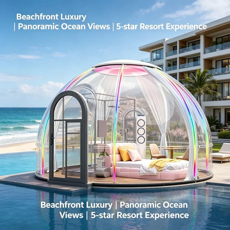 Inflatable Crystal Dome Starry Room 360 Panoramic PVC with Reinforced Zipper Custom 3m 4m 5m Outdoor Wedding Event Trade Show