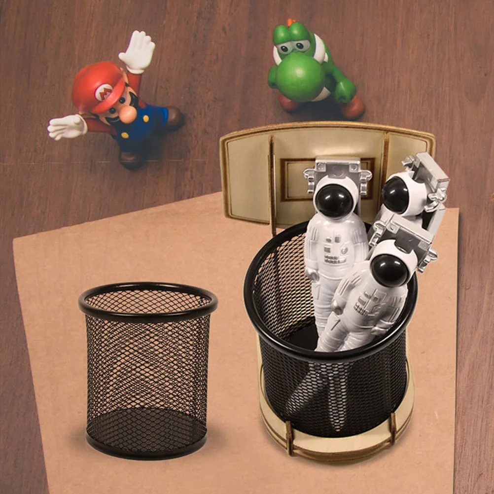 Basketball Stand Pen Holder Wooden Iron Smooth Excellent Texture Workmanship Polished Comfortable Wide Uses Decoration