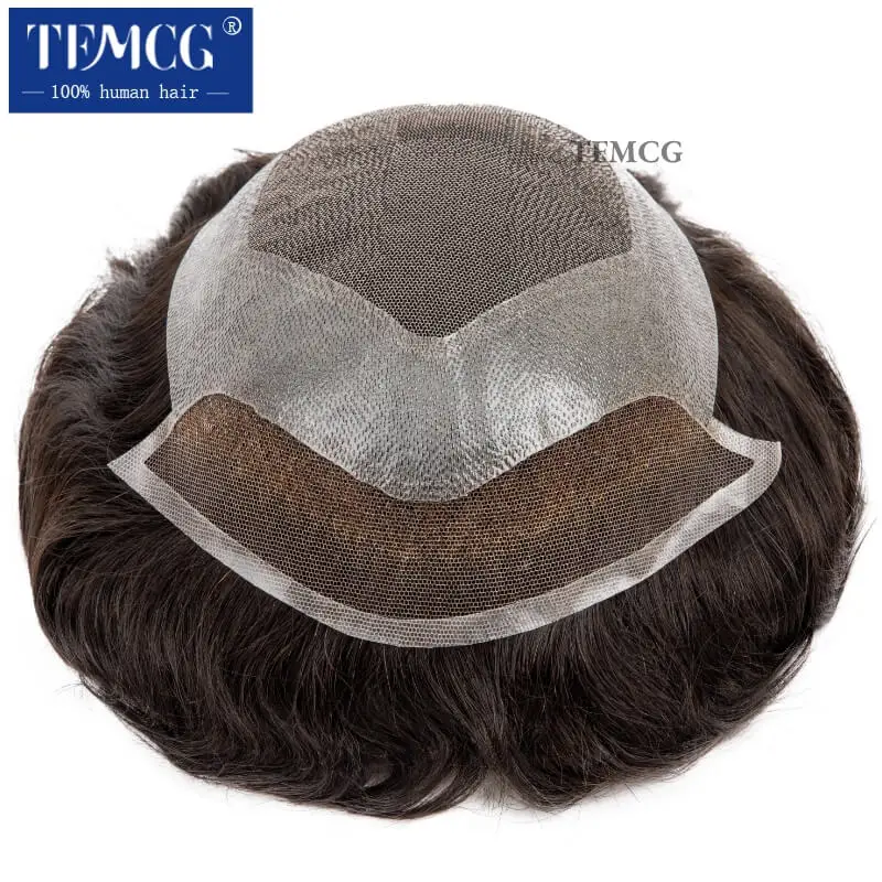 Hollywood Toupee Men Wig Swiss Lace Wigs For Men 100% Natural Human Hair Toupee Male Hair Prosthesis Exhuast Systems Male Wig