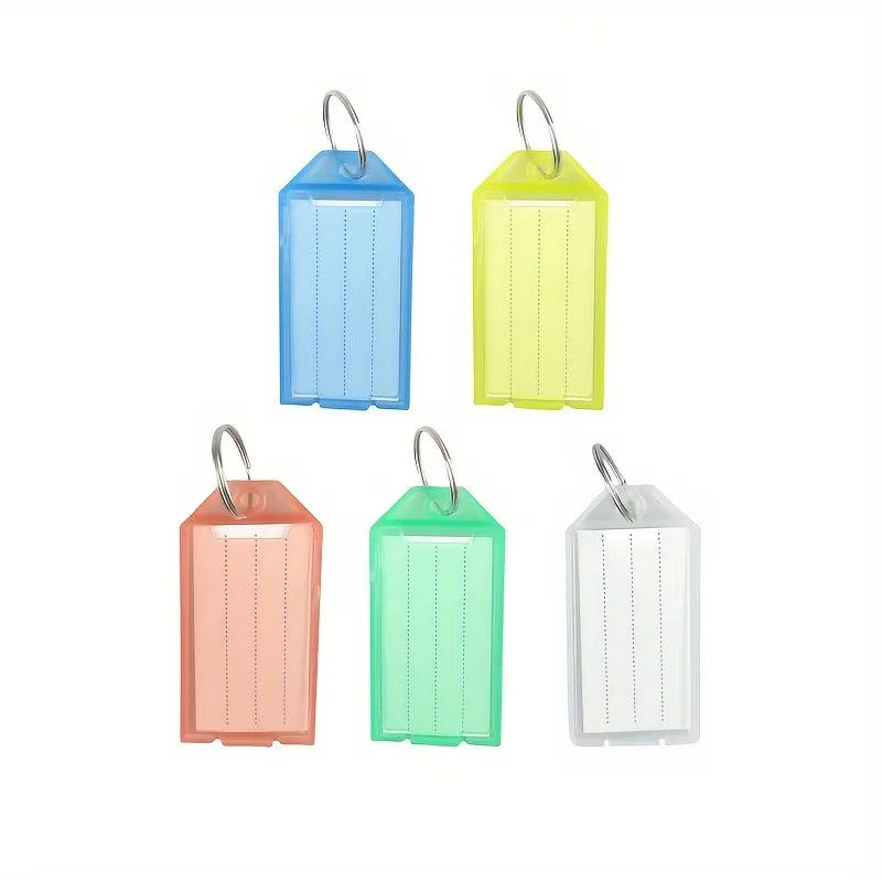 Writable Key Labels 7 pcs, Writable Surface, Random Color Assortment, for Luggage Identification, Multipurpose