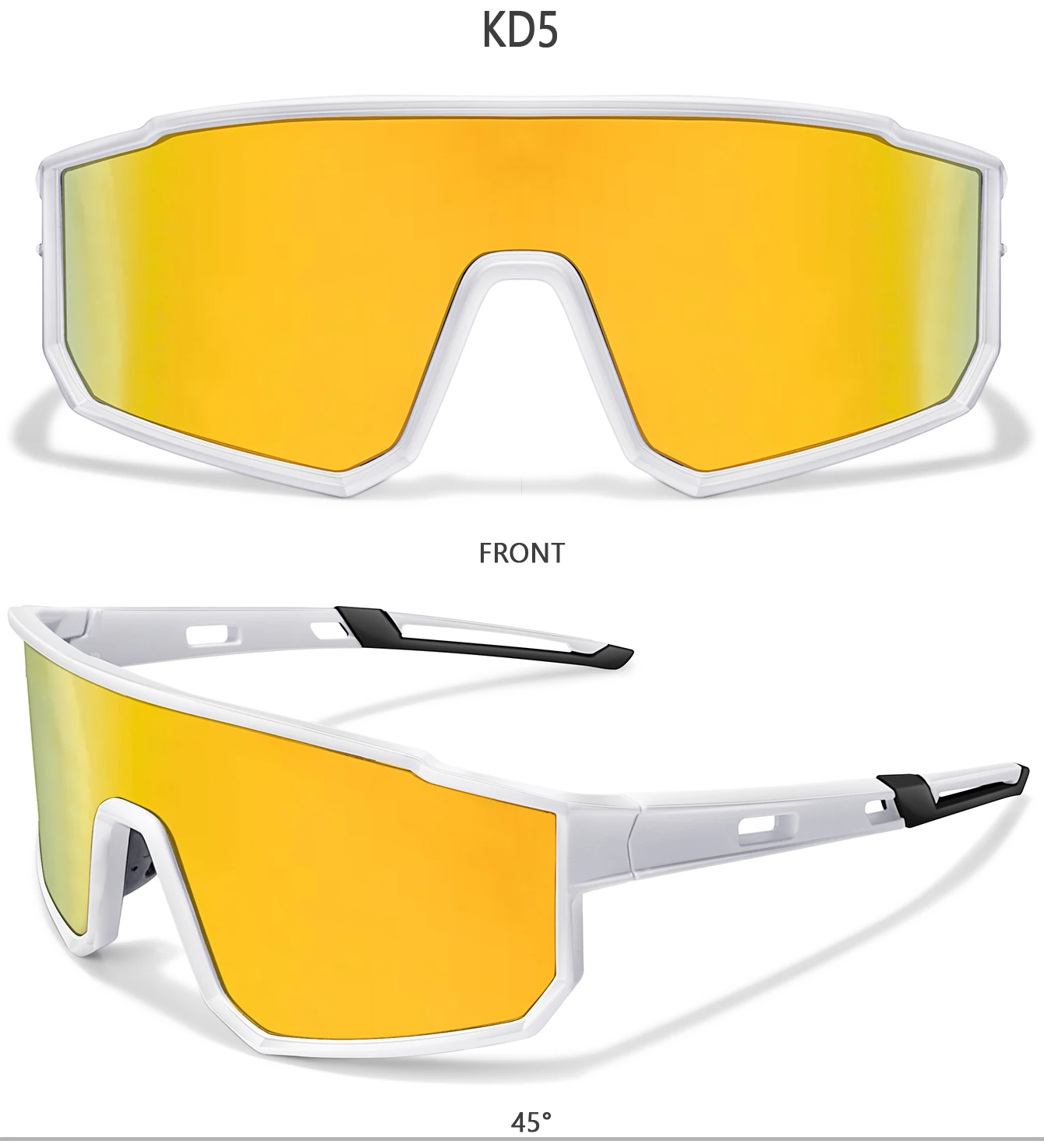 Trendige Angler-Sonnenbrillen für Männer und Frauen, lässige winddichte Brillen mit UV-Schutz für Outdoor-Sportarten, Laufen und Radfahren. – Detail 12