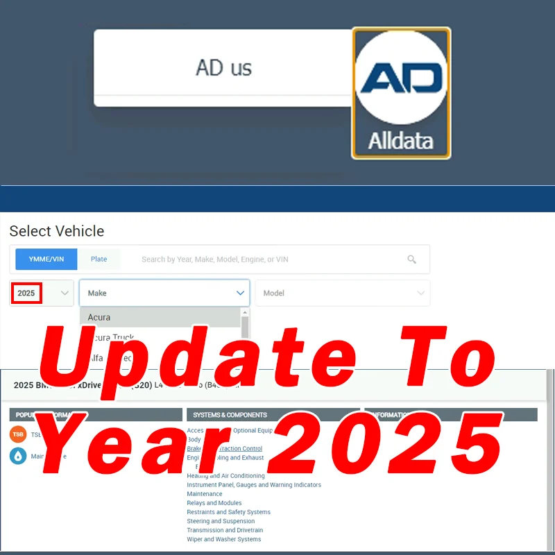 Upgrade naar 2025 Workshop Pack Online Account voor alldata EU USA autodata Haynes PRO WIS ServiceBox Elsa Win Dialogys