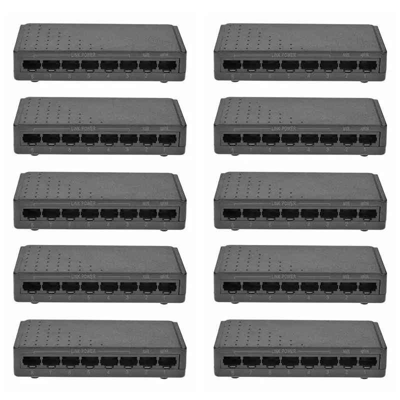 

Эффективный 8-портовый PoE-инжектор (6+2) для сетевых систем RJ45 Ethernet, 10/100M, без адаптера питания