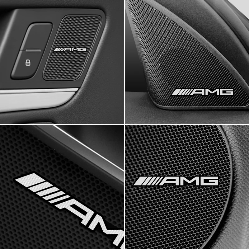 자동차 오디오 장식 3D 알루미늄 배지 엠블럼 스티커, 메르세데스 벤츠 AMG W212 W204 W211W168 W213 W205 W210 W108 W124, 4 개