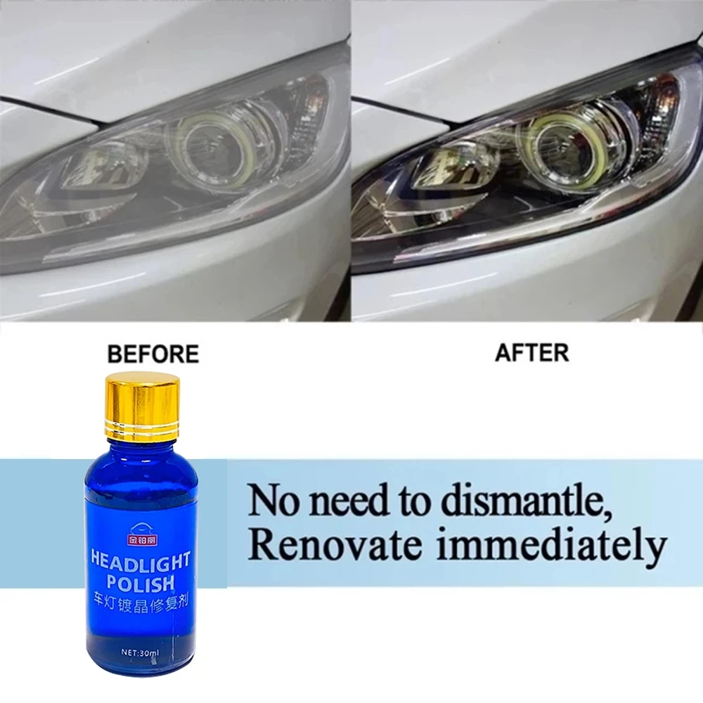 News 30ML Car Headlight Repair Coating Solution Repair Kit Oxidation Rearview Coating Headlight Polishing Anti-scratch Liquid