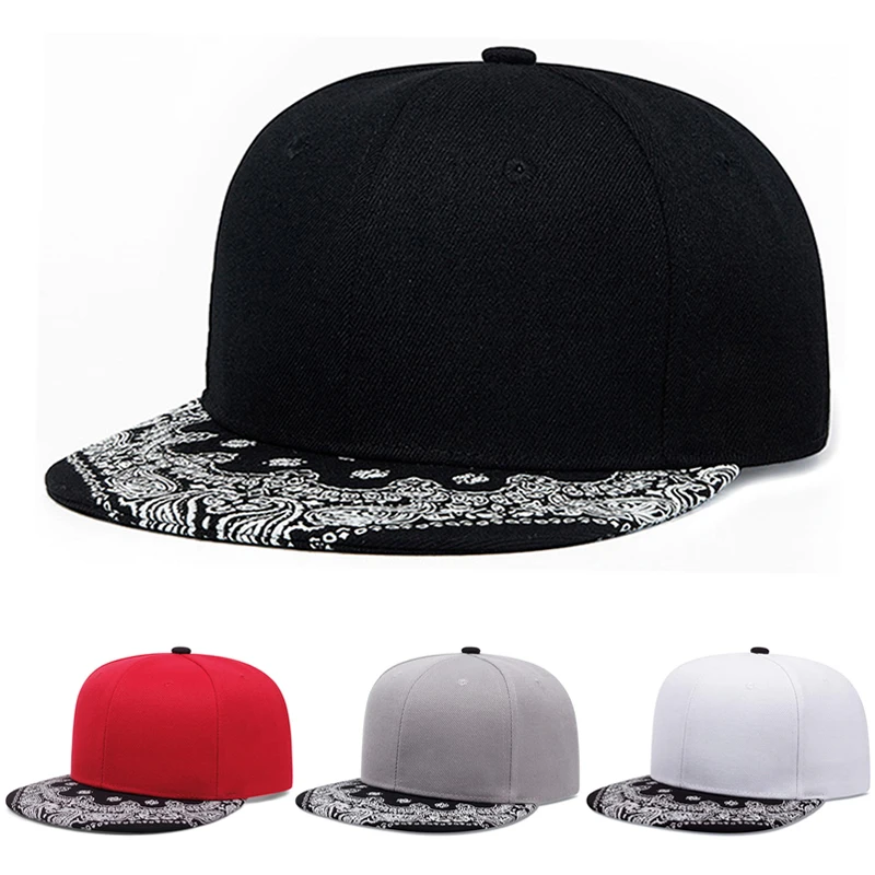 2025 moda nuevo sombrero de borde plano sombrero de flor de anacardo aleros impreso calle Hip Hop sombrero diario ocio desplazamientos sombrilla gorra de béisbol
