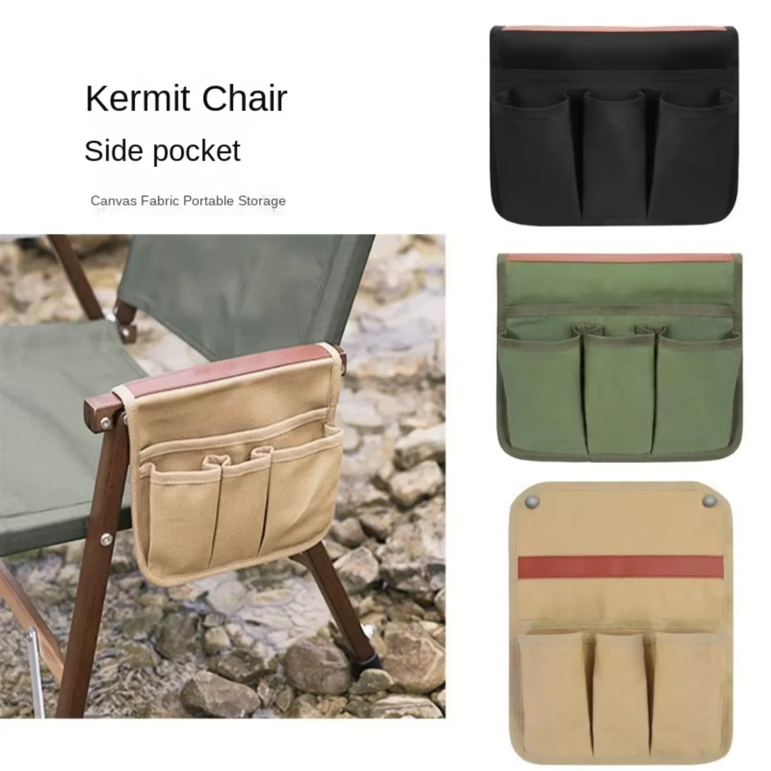Outdoor Chair Side Pocket Portable Chair Armrest Hanging  Wear Resistance    Camping BBQ Gardening Fishing