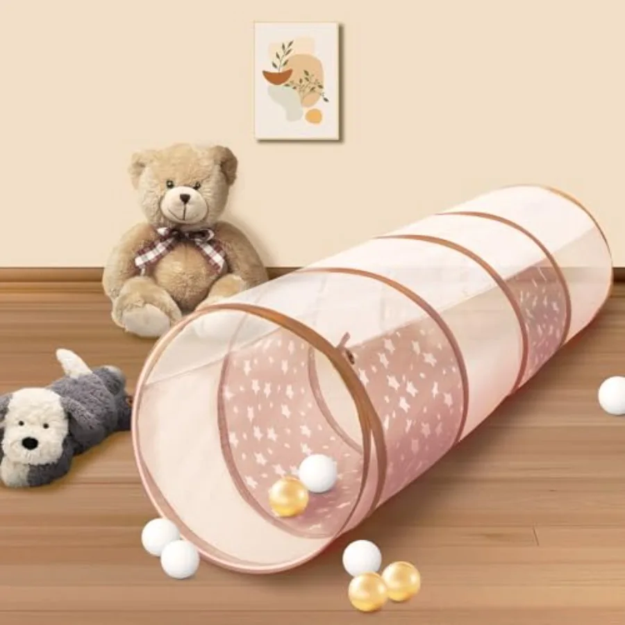Kinderspiel-Tunnelspielzeug für Kleinkinder von 1–3,9 x 45,7 cm, Pop-up-Krabbel-Tunnelzelt für Jungen und Mädchen, Spieltunnel für Kinder zum Krabbeln