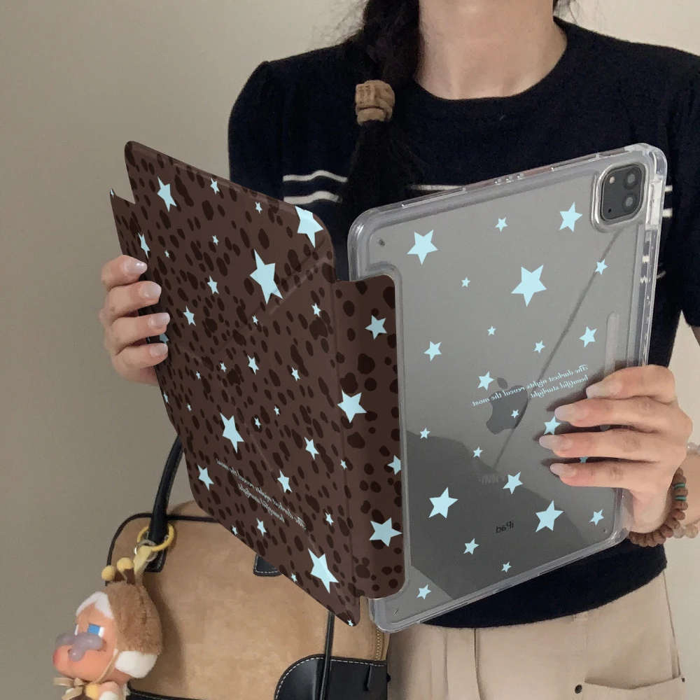 Brown Spotted Star Tablet Case For iPad Pro 11 12.9 13 M2 M4 M3 M5 Shell 8.3 9.7 10.2 5/6/7/8/9/10/11th Air 1 2 3 4 5 6 7 Cover